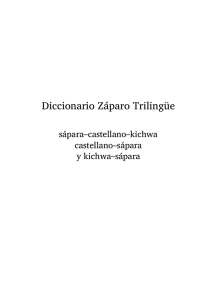 Diccionario Zaparo Trilingue