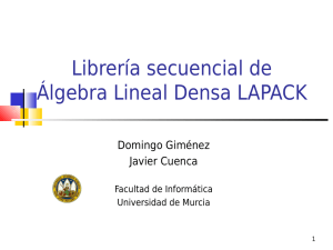 lapack - Departamento de Informática y Sistemas