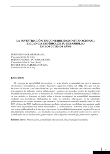 la investigación en contabilidad internacional: evidencia empírica