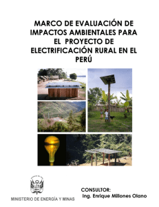 marco de evaluación de impactos ambientales para el proyecto de