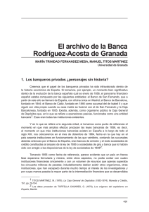 El archivo de la Banca Rodríguez-Acosta de Granada