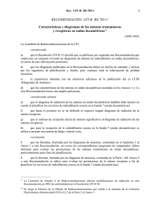 RECOMENDACIÓN UIT-R BS.705-1 - Características y