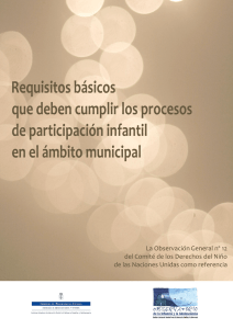 Requisitos básicos de la participación infantil en el ámbito municipal.