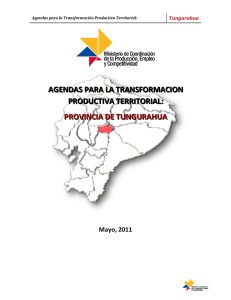 Tungurahua - Ministerio Coordinador de Producción, Empleo y
