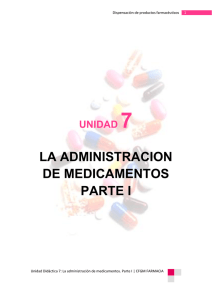UD 7 ADMINISTRACION DE MEDICAMENTOS PARTE I