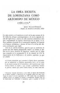 la obra escrita de lorenzana como arzobispo de méxico 1766-1771
