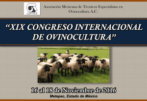 Convocatoria Congreso Internacional Ovinocultura 2016 Archivo