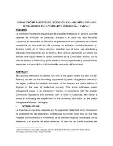 Infracción de patentes de invención: Una aproximación a sus