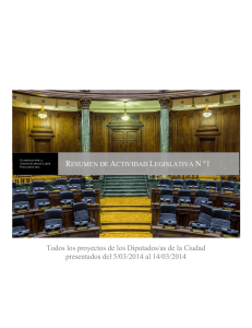 Resumen de Actividad Legislativa N °1