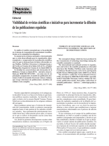 Editorial Visibilidad de revistas científicas e iniciativas para