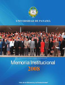 universidad de panamá memoria institucional 2008