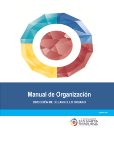Manual de Organización DIRECCIÓN DE DESARROLLO URBANO