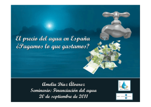 El precio del agua en España