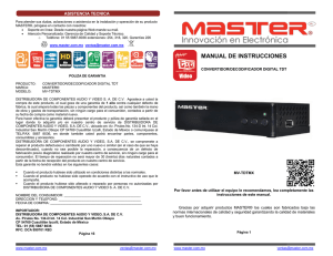 User Manual - Master Electrónicos