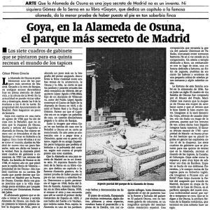 Goya, en .la Alameda de Osuna, el parque más secreto de Madrid