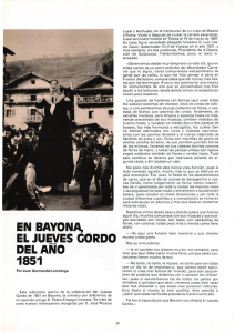 En Bayona, el Jueves Gordo del año 1859, Juan Garmendia