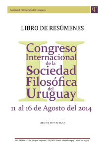 libro de resúmenes - Sociedad Filosófica del Uruguay