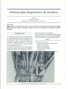 Artroscopía diagnóstica de muñeca