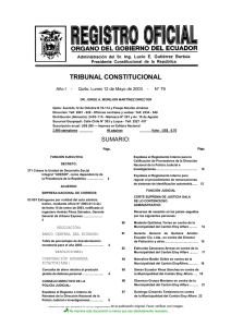 TRIBUNAL CONSTITUCIONAL - Policía Nacional del Ecuador