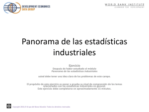 Panorama de las estadísticas industriales