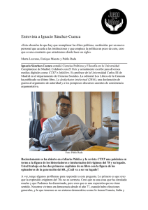 Entrevista a Ignacio Sánchez-Cuenca