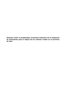 Dictamen sobre la problemática económica financiera de la