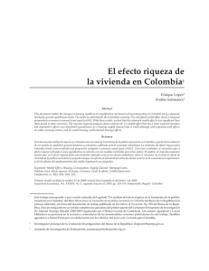 El efecto riqueza de la vivienda en Colombia1