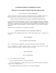 Constitución Política de la República Peruana