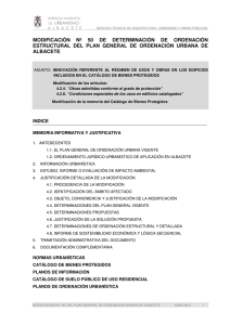 MODIFICACIÓN Nº 50 DE DETERMINACIÓN DE ORDENACIÓN