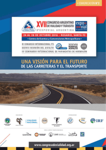 ComuniCaCión N°2 - XVII Congreso Argentino de Vialidad y Tránsito