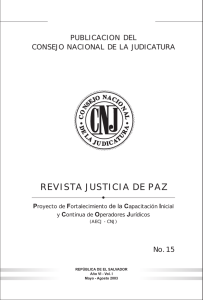 revista justicia de paz - Consejo Nacional de la Judicatura