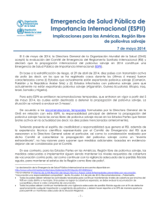 Emergencia de Salud Pública de Importancia Internacional (ESPII)