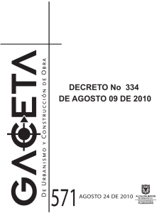 Decreto 334 de 2010 - Secretaría Distrital de Planeación