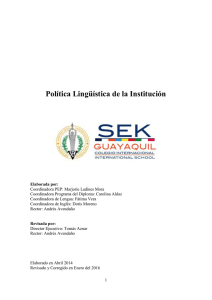 política lingüística sek - Colegio Internacional Sek Guayaquil