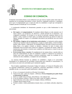 codigo de conducta. - Universidadpatria.edu.mx