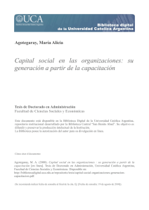 Capital social en las organizaciones : su