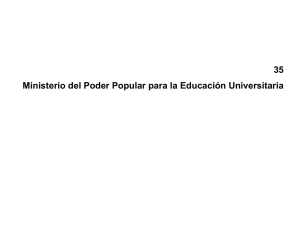 35 Ministerio del Poder Popular para la Educación Universitaria