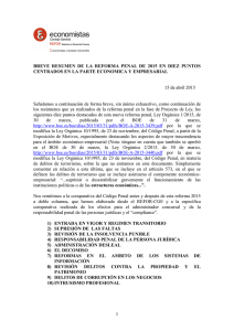 (10 puntos sobre la reforma del Código Penal)