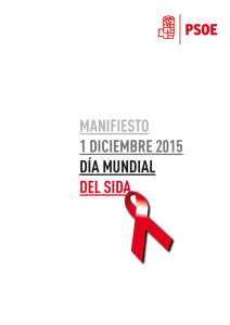 Manifiesto del PSOE Día Mundial del Sida 2015 01/01