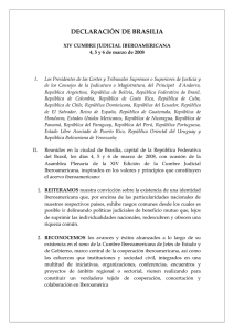 Declaración de Brasilia. XIV Cumbre Judicial