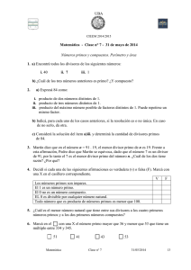 UBA Matemática - Clase n° 7 - 31 de mayo de 2014 Números