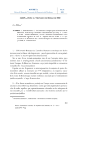 Ciro Milione &lowast; 1. &ndash; El Convenio Europeo de Derechos Humanos
