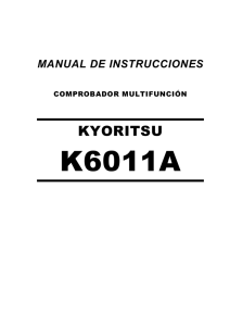Manual de instrucciones Kyoritsu 6011A
