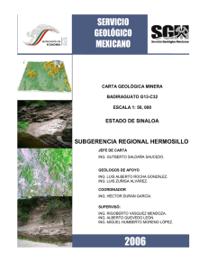 estado de sinaloa - Servicio Geológico Mexicano