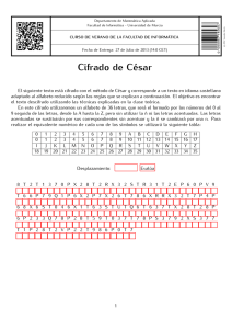 Cifrado de César - Universidad de Murcia