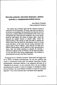 Derecho natural y derechos humanos: sintesis practica y