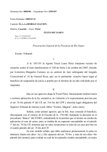 Procuración General de la Provincia de Río Negro Excmo. Tribunal