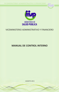 manual de control interno - Ministerio de Salud Pública