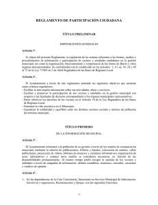 REGLAMENTO DE PARTICIPACIÌN CIUDADANA