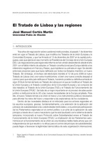 El Tratado de Lisboa y las regiones